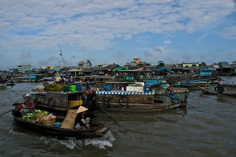 Floating Markets on the Mekong Delta