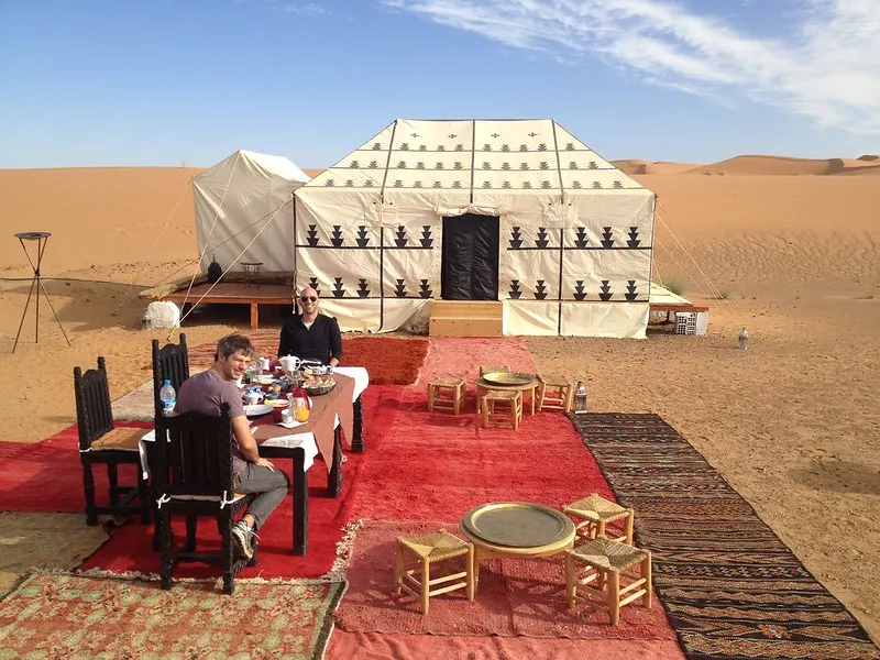 inside the tents of morroco desert